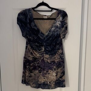 Blue and purple peplum top